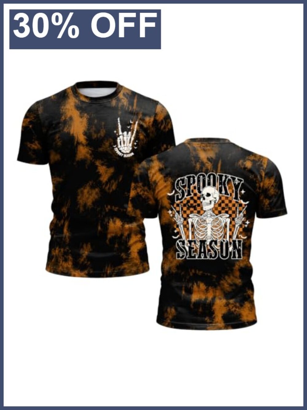 Men's Halloween Horror Party T-Shirt Retro Print Crew Neck